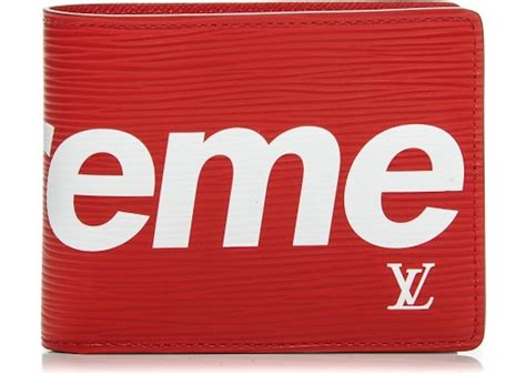 lv supreme slender wallet|supreme wallet price.